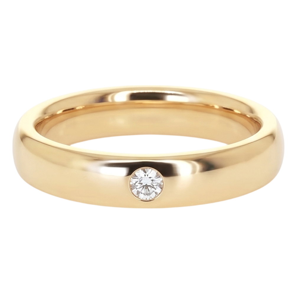 Gypsy Diamond Band 0.25 Carats Yellow Gold 10K Men's Ring