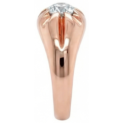 Gypsy Rose Gold Solitaire Round Old Mine Cut Natural Earth Mined Diamond Ring 1 Carat