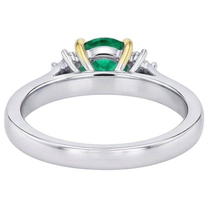 Natural Real ( Not Lab Grown ) Half Halo Ring Oval Green Emerald GIA Jewelry For Women