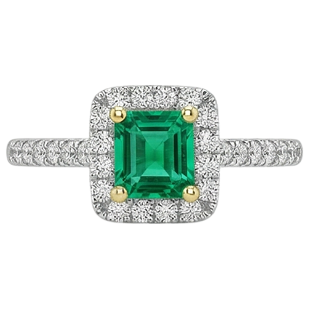 natural emerald emerald 2ct ring side angle