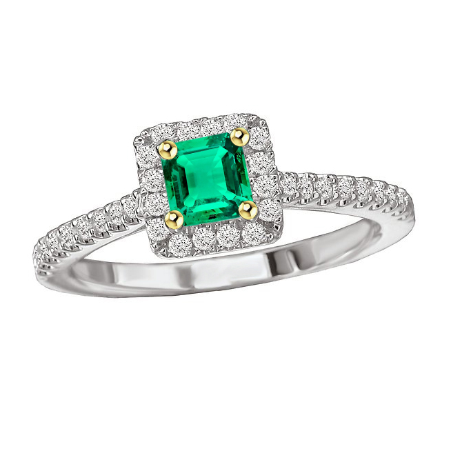 natural emerald emerald 2ct ring front view