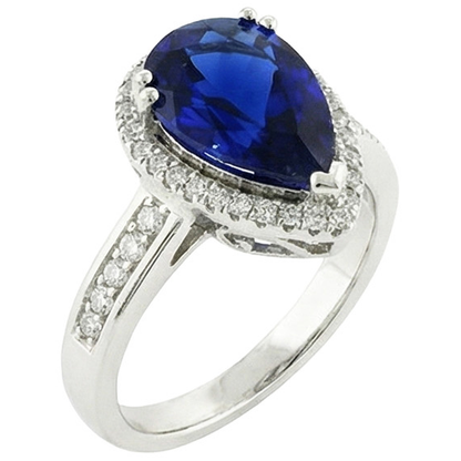 natural round sapphire 3.75ct ring close up detail