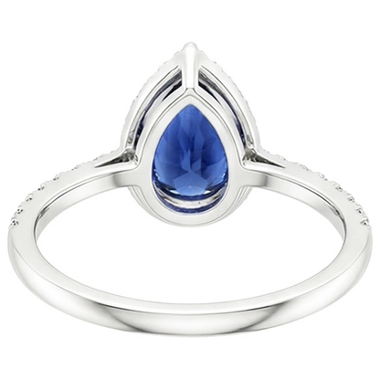 natural round sapphire 4.75ct ring profile view