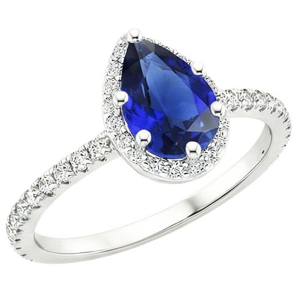 natural round sapphire 4.75ct ring side angle