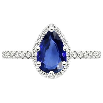 natural round sapphire 4.75ct ring close up detail