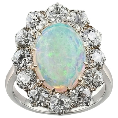 Halo Women's Opal Cocktail Ring
