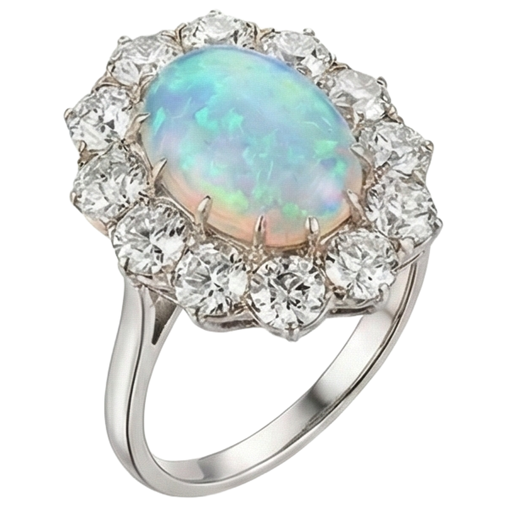 Halo Women's Opal Cocktail Ring