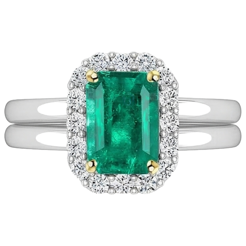natural emerald emerald 2ct band side angle