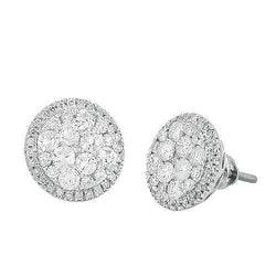 Halo Diamond Cluster Earrings