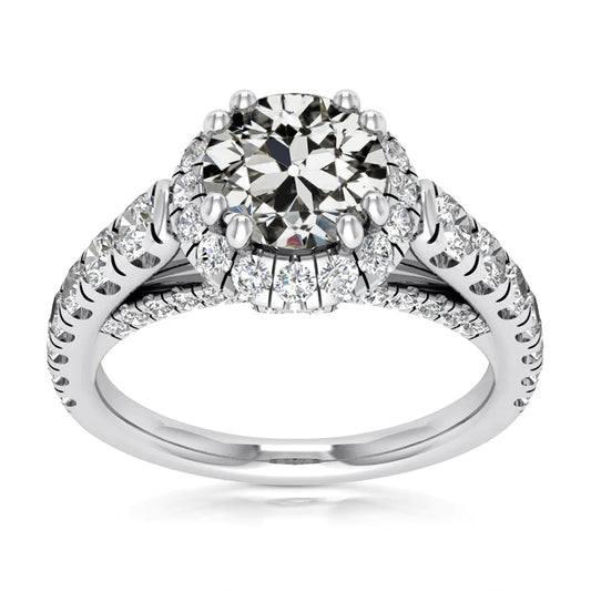 natural round diamond 5.50ct ring front view