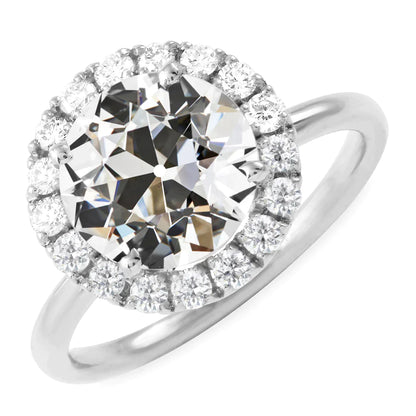 Halo 11 Carat Round Large Lab Grown Diamond Ring