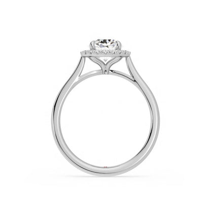 Halo 11 Carat Round Large Lab Grown Diamond Ring