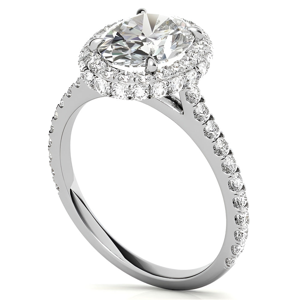 Halo Oval & Round Old Cut Natural Real Diamond ( Not Lab Grown ) Anniversary Ring 6 Carats