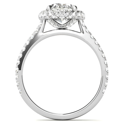 Halo Oval & Round Old Cut Natural Real Diamond ( Not Lab Grown ) Anniversary Ring 6 Carats