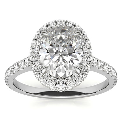 Halo Oval & Round Old Cut Natural Real Diamond ( Not Lab Grown ) Anniversary Ring 6 Carats