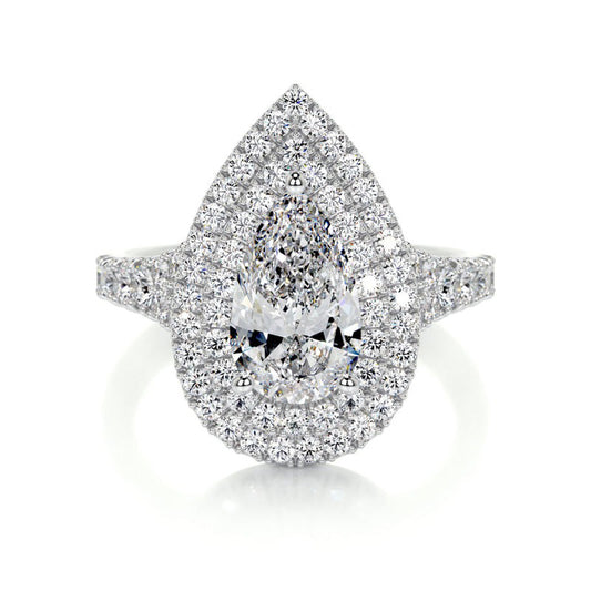 natural round diamond 12.50ct ring side angle