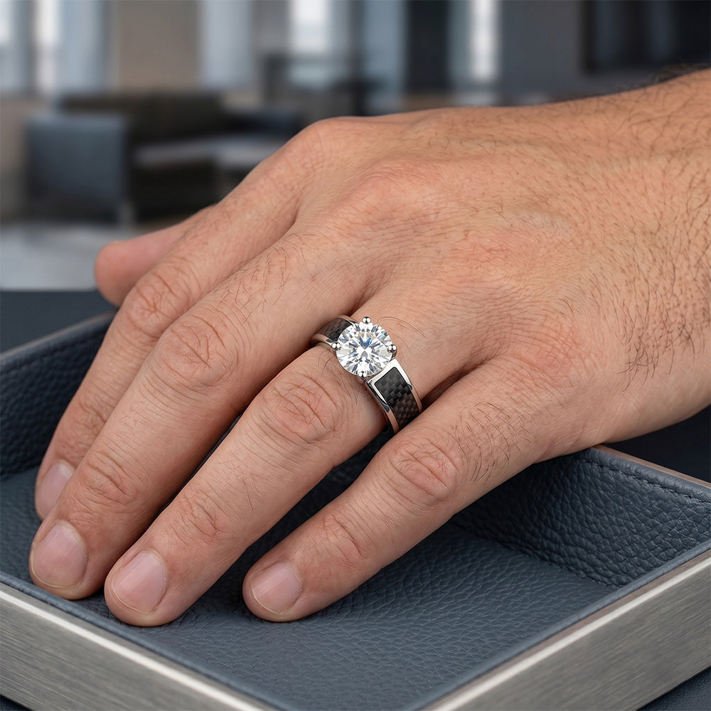 Handcrafted Diamond Mens Ring 1.50 ct from HarryChadEnt