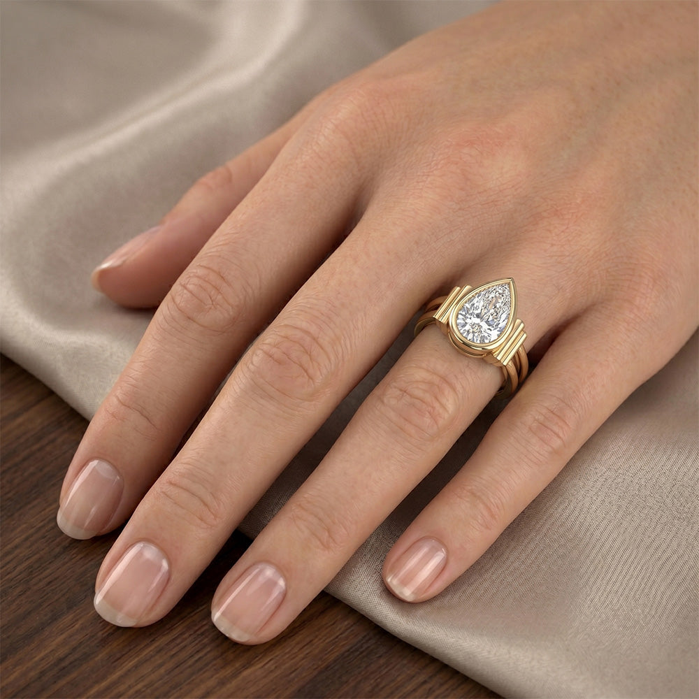 Handcrafted Fine Diamond Three Stone Ring 2 ct | HarryChadEnt