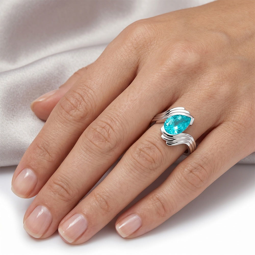 Handcrafted Gemstone Ring – Paraiba Tourmaline 2 ct