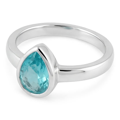 Handcrafted Neon Paraiba Colored Stone Ring 1.25 ct