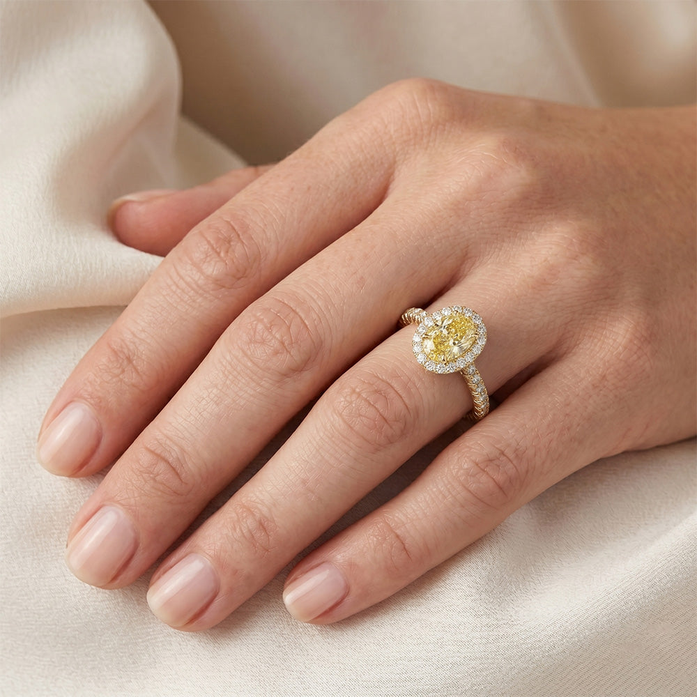 Handcrafted Yellow Canary Diamond Ring 2 ct from HarryChadEnt