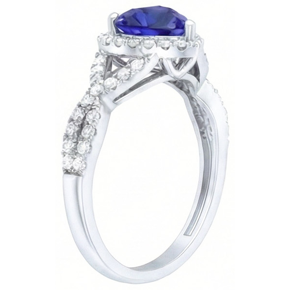 Natural Real ( Not Lab Grown )  Heart Cut Blue Sapphire From Ceylon Ring