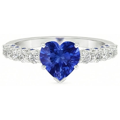 natural round sapphire 2.50ct ring side angle