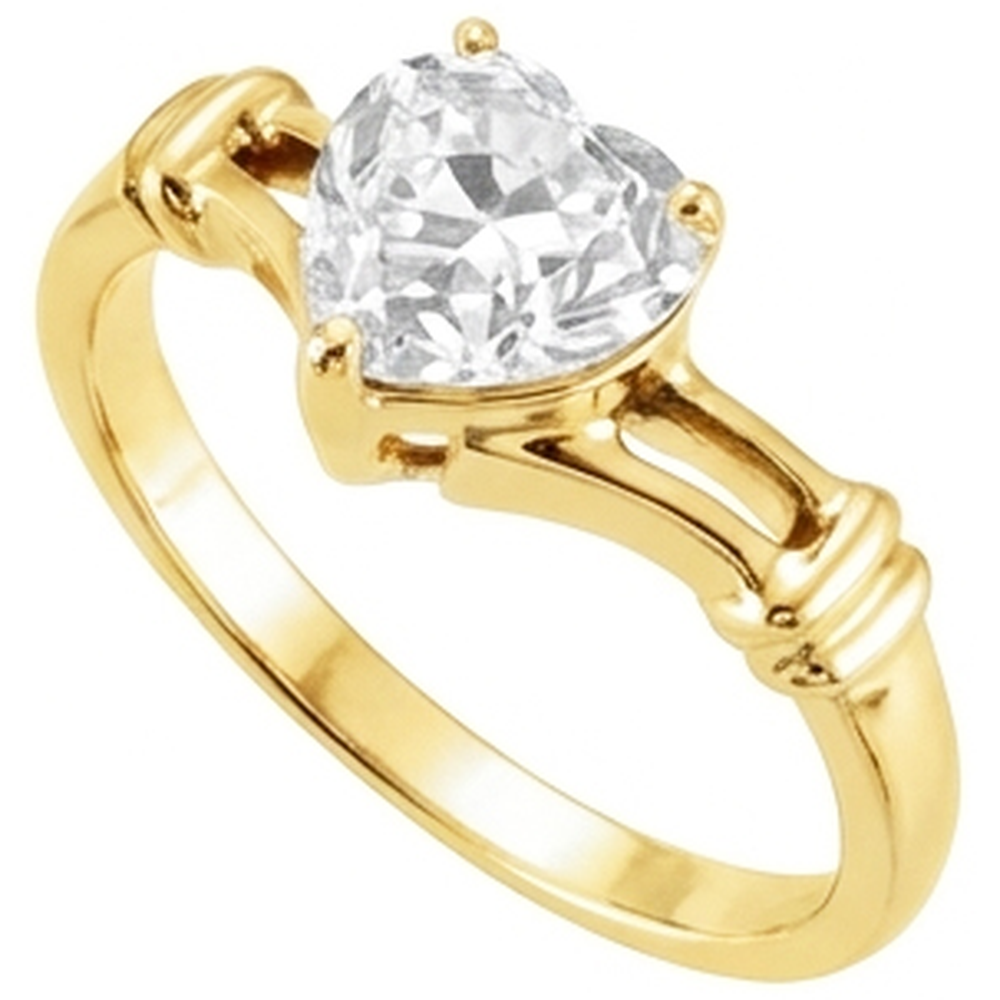 natural heart diamond 4.50ct ring side angle