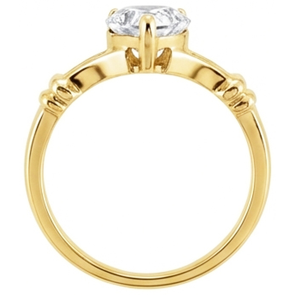 natural heart diamond 4.50ct ring top view