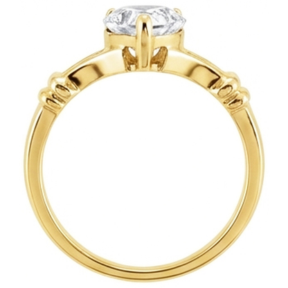 natural heart diamond 4.50ct ring top view