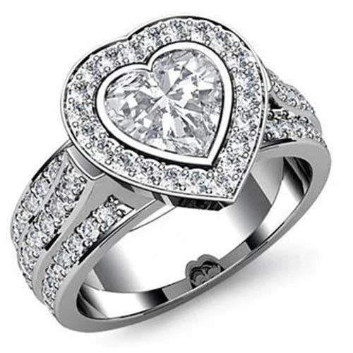 Heart Diamond 7 Carat Engagement Ring