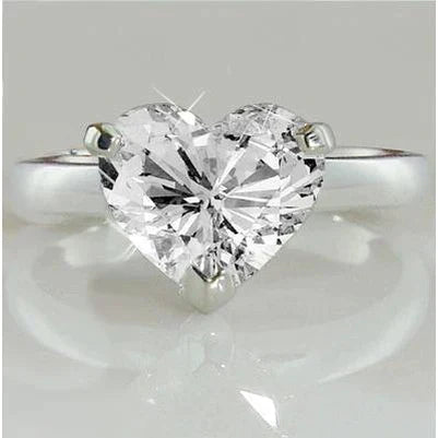 Heart Diamond Solitaire Promise Ring