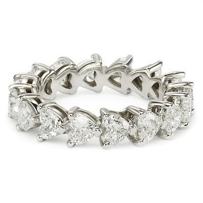 Heart Shaped Diamond Eternity Band 