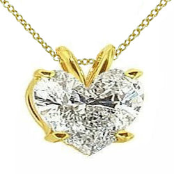 Heart Shaped Diamond Pendant For Sale