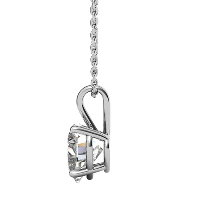 GIA CERTIFICATE Heart Cut Lab Grown Diamond Necklace Pendant 1.50 Carat Women Gold Jewelry