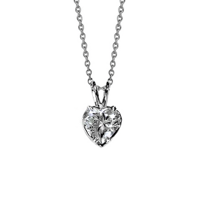 Heart Cut Natural Diamond Necklace Pendant 1.50 Carat Women Gold Jewelry