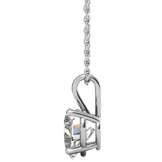 Heart Shape Lab Grown Diamond Pendant Necklace 2 Carats White Gold 14K GIA CERTIFIED
