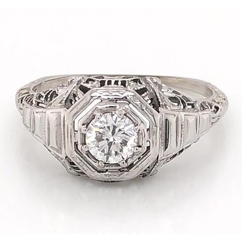 Hexagon Diamond Wedding Ring
