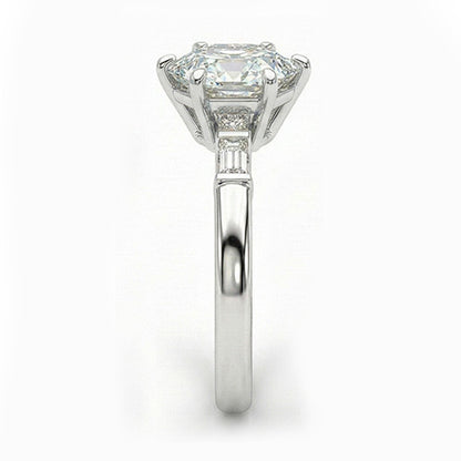 Hexagon Cut Natural Real Diamond ( Not Lab Grown ) Ring for Women