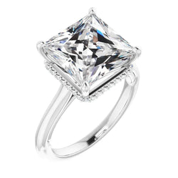 Hidden Halo 5 Carat Princess Diamond Ring