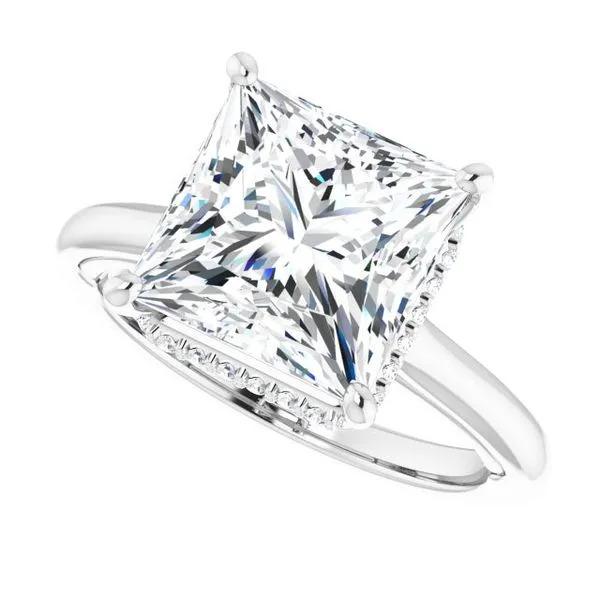 Hidden Halo 10.25 Carat Big Princess Lab Grown Diamond Ring