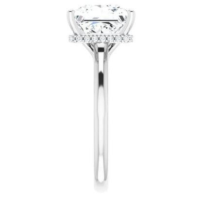 Hidden Halo 10.25 Carat Big Princess Lab Grown Diamond Ring