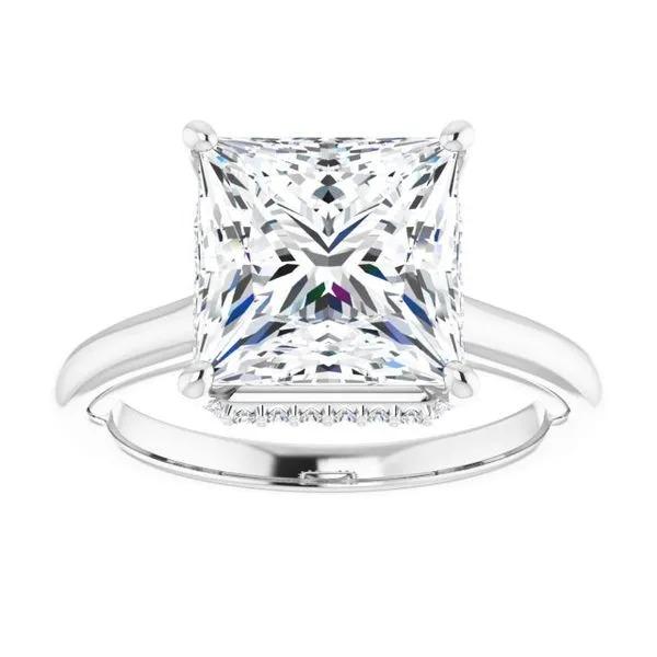 Hidden Halo 10.25 Carat Big Princess Lab Grown Diamond Ring