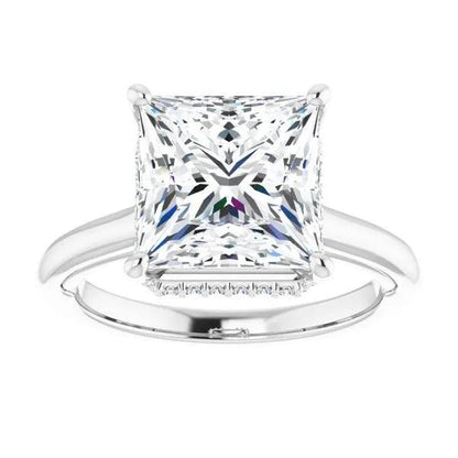 Hidden Halo 10.25 Carat Big Princess Lab Grown Diamond Ring
