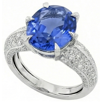 natural round sapphire 2.50ct ring side angle