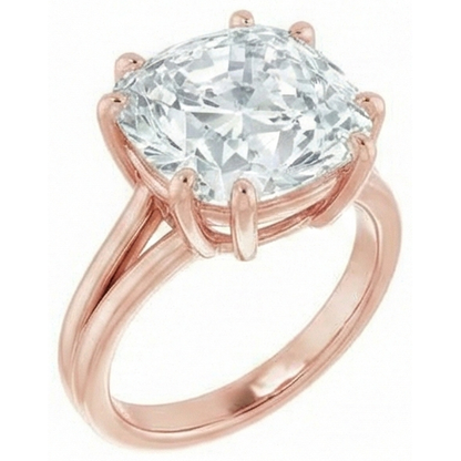 Huge 8 Carat Cushion Natural Real Diamond ( Not Lab Grown ) Ring