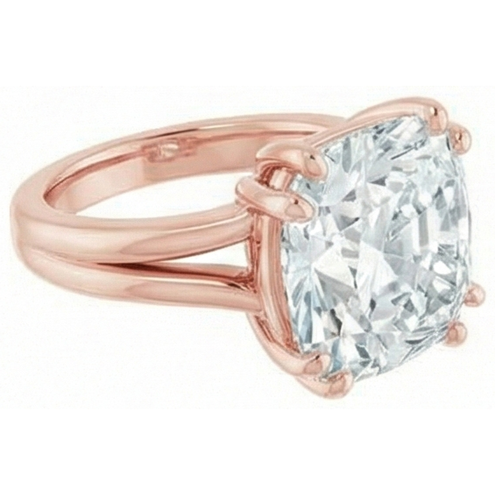 Huge 8 Carat Cushion Natural Real Diamond ( Not Lab Grown ) Ring