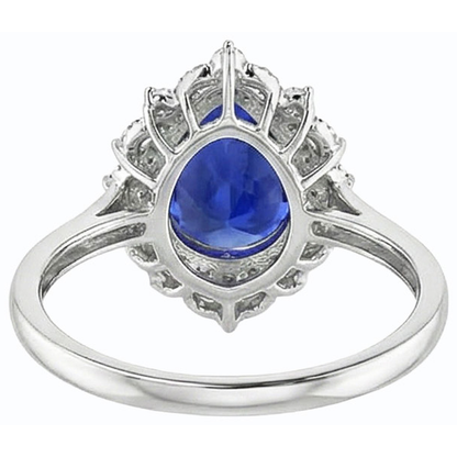 Huge Sapphire Natural Earth Mined Diamond Ring