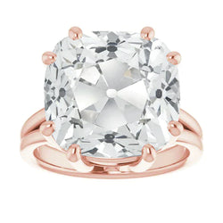 Huge 8 Carat Cushion Diamond Ring