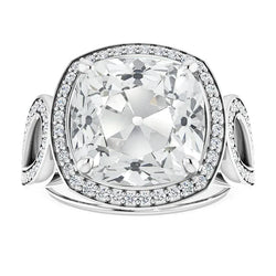 Huge Cushion Diamond 13 Carat Ring